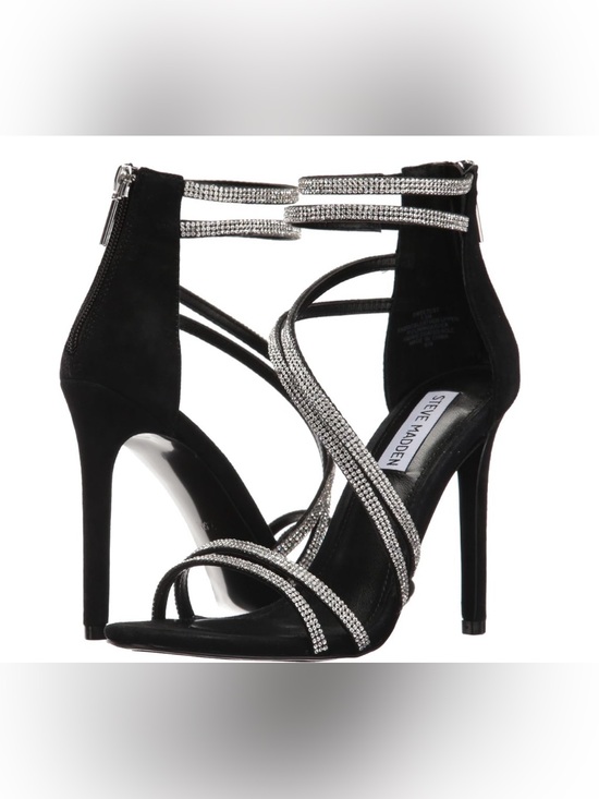 Steve Madden Shoes - STEVE MADDEN Rhinestone Crystal-Strap Stiletto Sandals